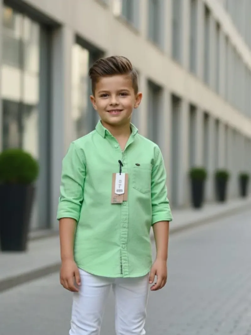 Twill Plain Shirt Boys Wholesale In Bangalore Premium Finishing 